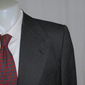 William Fioravanti Bespoke Gray Birdseye Vintage Two Button Suit 38L